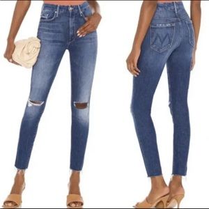 MOTHER high waisted looker ankle fray thrilling shots